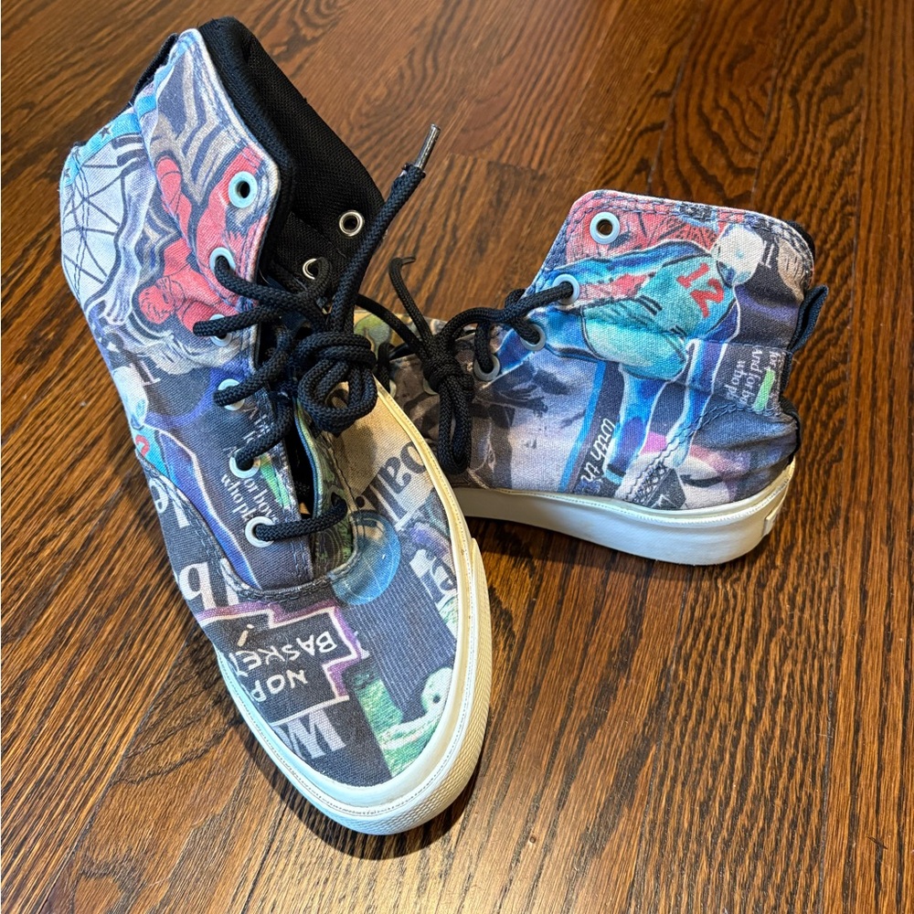 Converse Basketball themed high tops